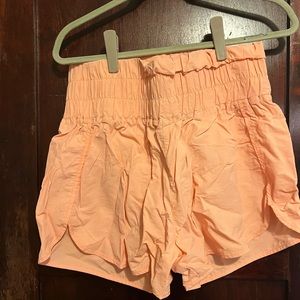 Zenana Neon Coral Wide Band Active Shorts size XL